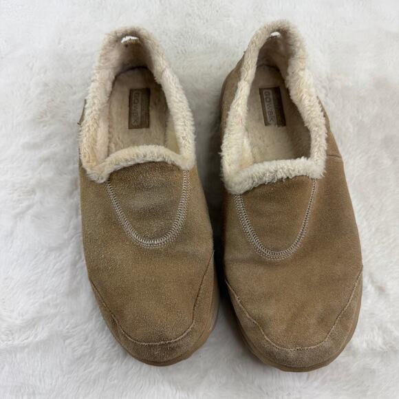 Skechers Go Walk Faux Fur Slip-On Women’s Size 8.5 Tan - Picture 7 of 8